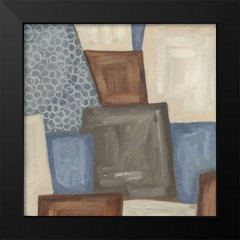 Trapezoids I Black Modern Wood Framed Art Print by Deans, Karen