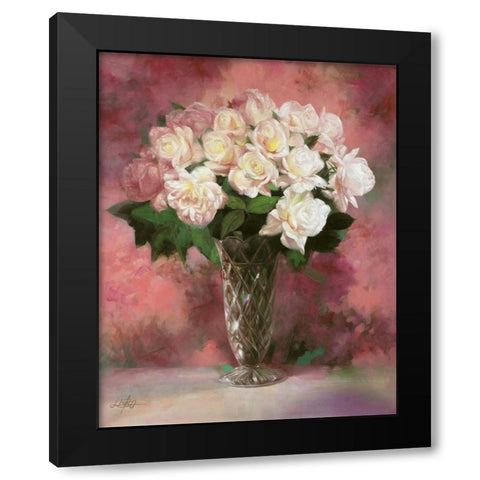 Floral Still Life III Black Modern Wood Framed Art Print with Double Matting by Bo, Li