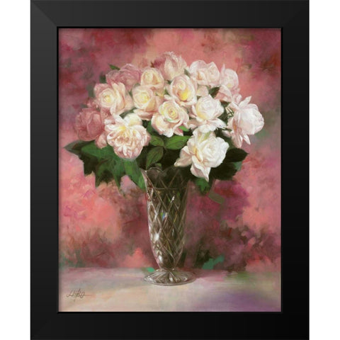 Floral Still Life III Black Modern Wood Framed Art Print by Bo, Li