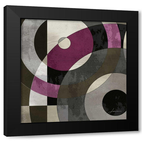 Concentric Squares I Black Modern Wood Framed Art Print by Burghardt, James