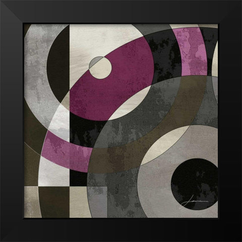 Concentric Squares I Black Modern Wood Framed Art Print by Burghardt, James