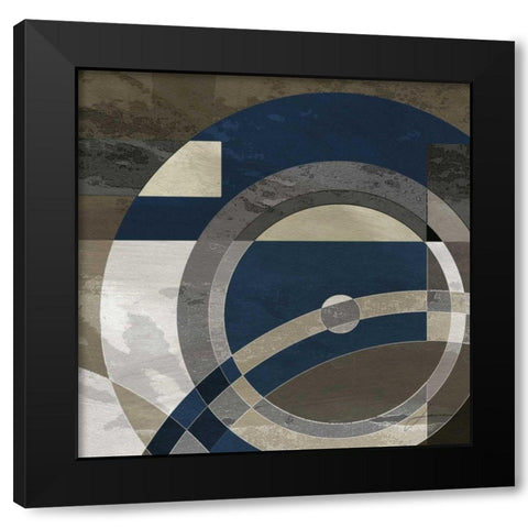 Concentric Squares II Black Modern Wood Framed Art Print by Burghardt, James