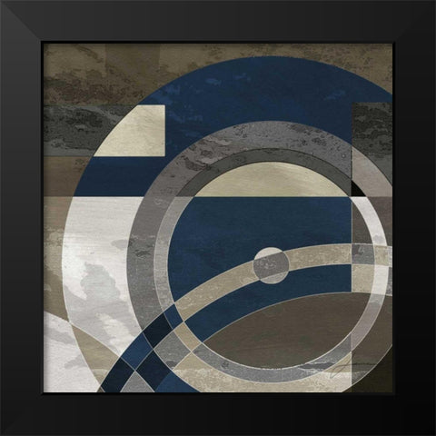 Concentric Squares II Black Modern Wood Framed Art Print by Burghardt, James