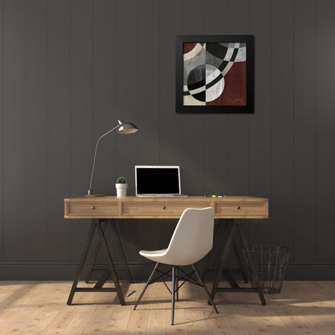 Concentric Squares III Black Modern Wood Framed Art Print by Burghardt, James