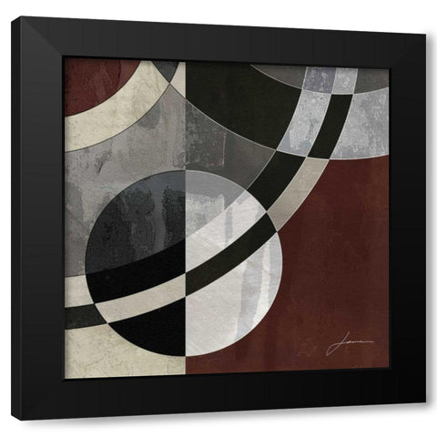 Concentric Squares III Black Modern Wood Framed Art Print by Burghardt, James