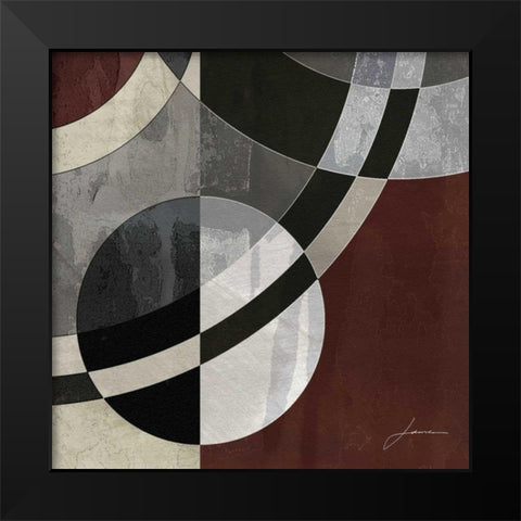 Concentric Squares III Black Modern Wood Framed Art Print by Burghardt, James