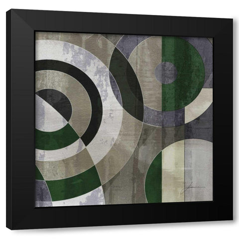 Concentric Squares IV Black Modern Wood Framed Art Print by Burghardt, James
