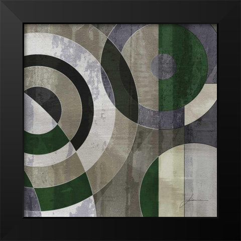 Concentric Squares IV Black Modern Wood Framed Art Print by Burghardt, James