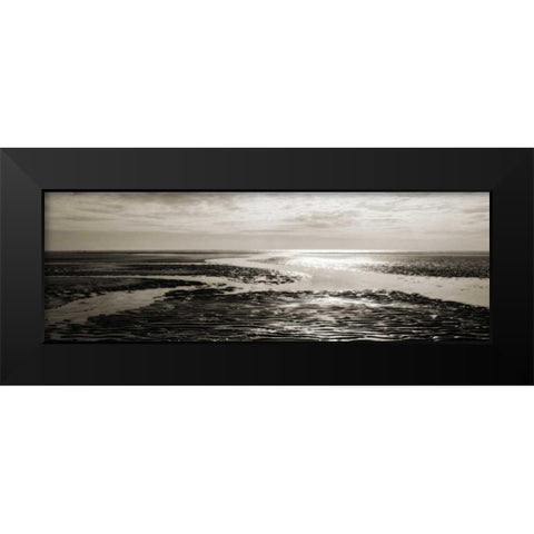 Tidal Streams Black Modern Wood Framed Art Print by Bay, Noah