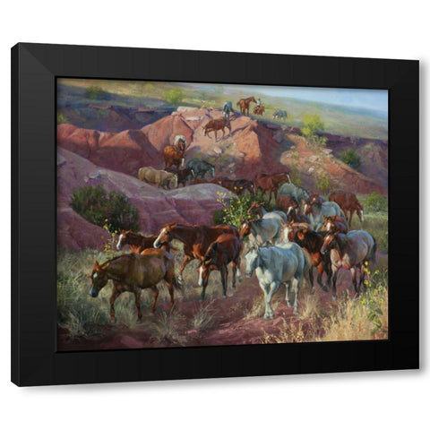 Into the Draw Black Modern Wood Framed Art Print by Sorenson, Jack