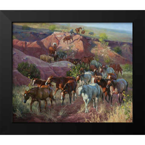 Into the Draw Black Modern Wood Framed Art Print by Sorenson, Jack