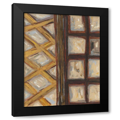 Textured Windows I Black Modern Wood Framed Art Print by Deans, Karen