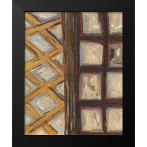 Textured Windows I Black Modern Wood Framed Art Print by Deans, Karen