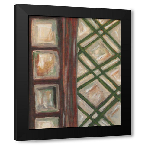 Textured Windows II Black Modern Wood Framed Art Print with Double Matting by Deans, Karen