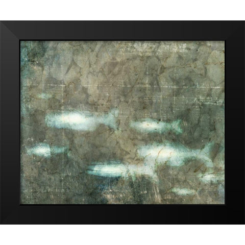 New School II Black Modern Wood Framed Art Print by Vision Studio