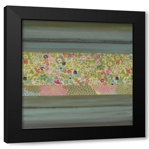 A Gift of Blooms I Black Modern Wood Framed Art Print with Double Matting by Green-Aldridge, W.