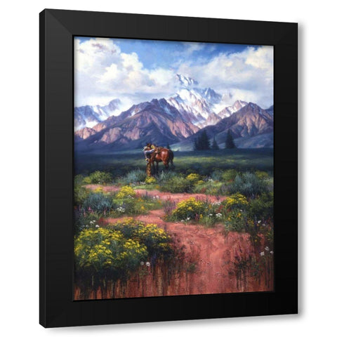 Flowers for Mama Black Modern Wood Framed Art Print with Double Matting by Sorenson, Jack