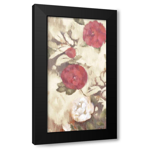 Ikat Rose III Black Modern Wood Framed Art Print by Cohen, Marietta
