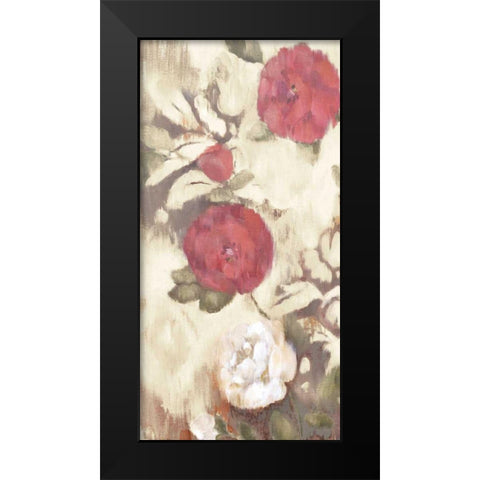 Ikat Rose III Black Modern Wood Framed Art Print by Cohen, Marietta