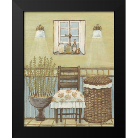 Seabreeze Bath III Black Modern Wood Framed Art Print by Russell, Wendy
