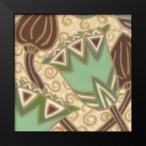 Cleo Aqua I Black Modern Wood Framed Art Print by Deans, Karen