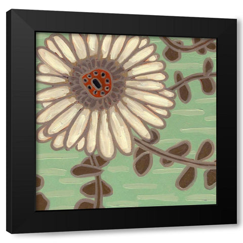 Cleo Aqua II Black Modern Wood Framed Art Print with Double Matting by Deans, Karen