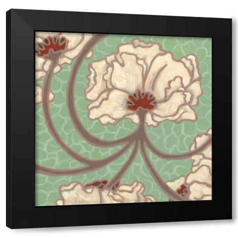 Cleo Aqua III Black Modern Wood Framed Art Print with Double Matting by Deans, Karen