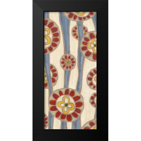 Flowing Flowers I Black Modern Wood Framed Art Print by Deans, Karen