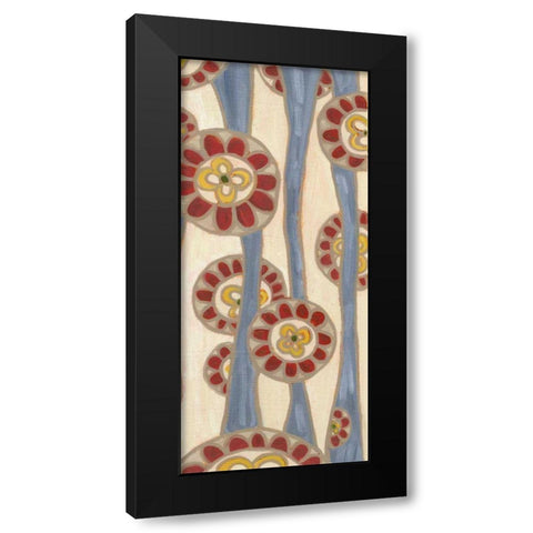 Flowing Flowers II Black Modern Wood Framed Art Print with Double Matting by Deans, Karen
