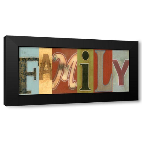 Family Panel Black Modern Wood Framed Art Print with Double Matting by Vision Studio