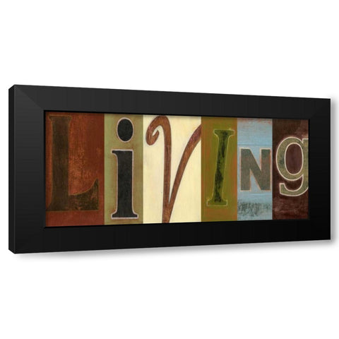 Living Panel Black Modern Wood Framed Art Print by Vision Studio