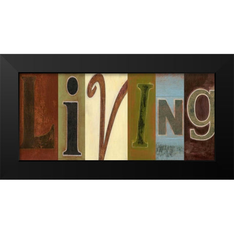 Living Panel Black Modern Wood Framed Art Print by Vision Studio