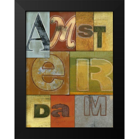 Amsterdam Black Modern Wood Framed Art Print by Vision Studio