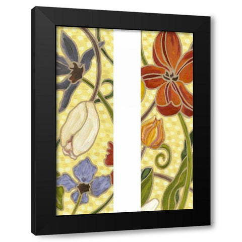 Mini Sunny Garden I (2-Up) Black Modern Wood Framed Art Print by Deans, Karen