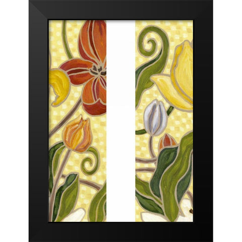 Mini Sunny Garden II (2-Up) Black Modern Wood Framed Art Print by Deans, Karen
