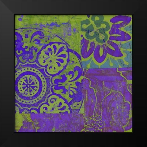 Royal Jewels I Black Modern Wood Framed Art Print by Mountain, Ricki