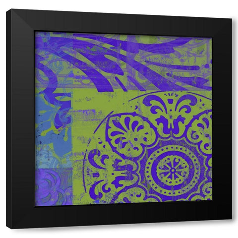Royal Jewels II Black Modern Wood Framed Art Print by Mountain, Ricki