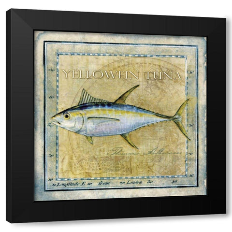 Ocean Fish XII Black Modern Wood Framed Art Print with Double Matting by Beth Anne Creative
