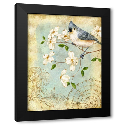 Songbird Sketchbook IV Black Modern Wood Framed Art Print by Maday, Jane