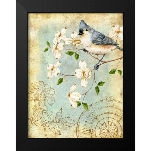 Songbird Sketchbook IV Black Modern Wood Framed Art Print by Maday, Jane