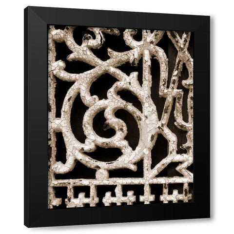 Ornament I Black Modern Wood Framed Art Print with Double Matting by Christensen, Jim