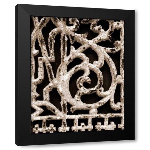 Ornament III Black Modern Wood Framed Art Print with Double Matting by Christensen, Jim
