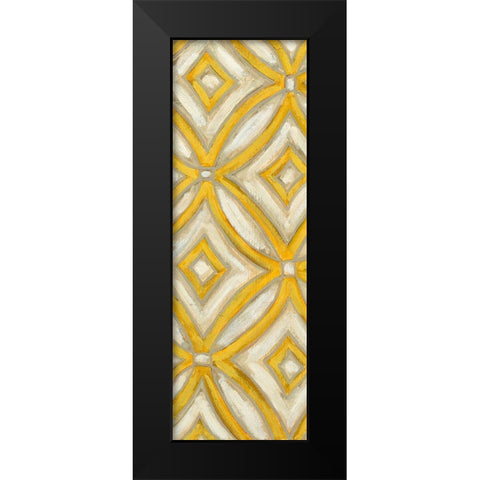 2-Up Earthen Patterns I Black Modern Wood Framed Art Print by Deans, Karen
