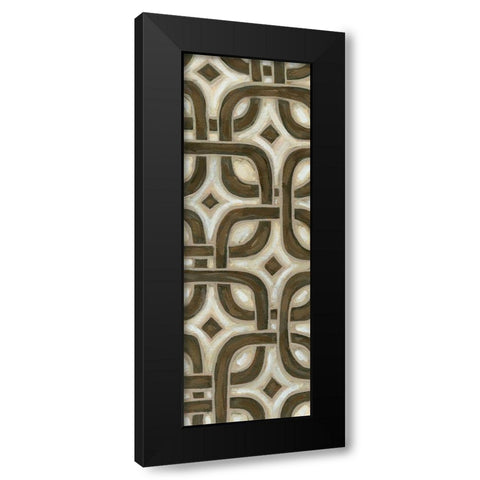 2-Up Earthen Patterns V Black Modern Wood Framed Art Print with Double Matting by Deans, Karen