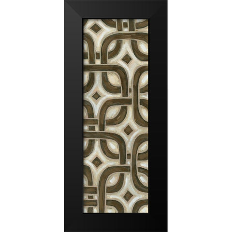 2-Up Earthen Patterns V Black Modern Wood Framed Art Print by Deans, Karen