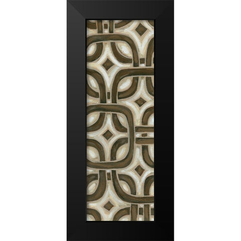 2-Up Earthen Patterns VI Black Modern Wood Framed Art Print by Deans, Karen