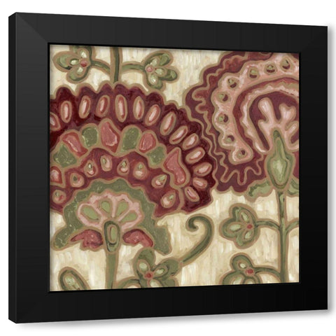 Romantic Chintz I Black Modern Wood Framed Art Print with Double Matting by Deans, Karen