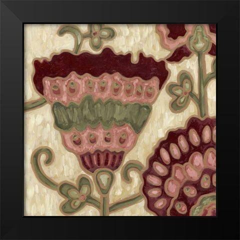 Romantic Chintz II Black Modern Wood Framed Art Print by Deans, Karen