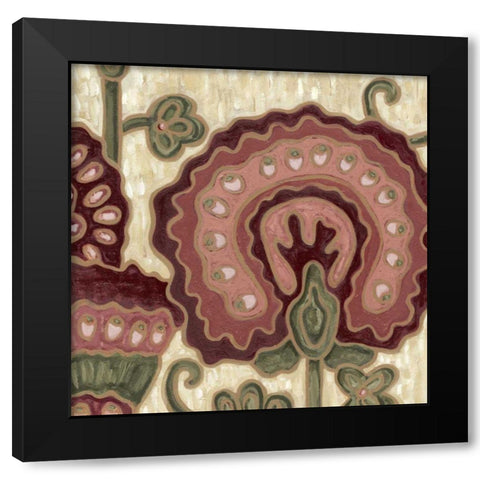 Romantic Chintz III Black Modern Wood Framed Art Print with Double Matting by Deans, Karen