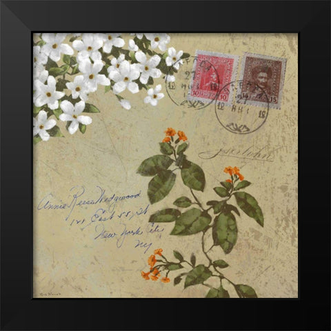 Postage II Black Modern Wood Framed Art Print by Novak, Rick